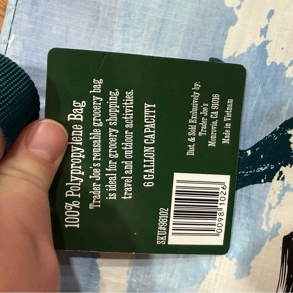 Trader Joe's ECO Reusable Shopping Grocery Gift Tote Bags/Boston/New with tags - Picture 7 of 7